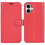 AMORUS For iPhone 17 Wallet Case Litchi Texture Shockproof Leather Flip Stand Phone Cover
