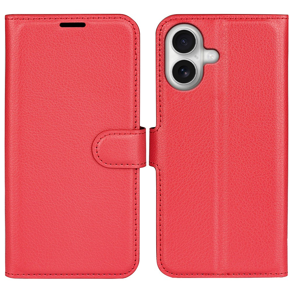 AMORUS For iPhone 17 Wallet Case Litchi Texture Shockproof Leather Flip Stand Phone Cover