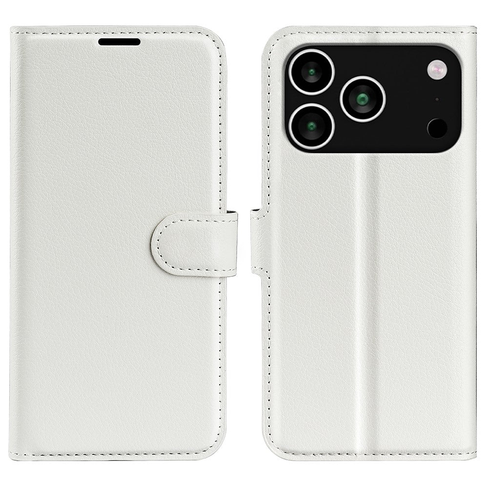 AMORUS For iPhone 18 Pro / 17 Pro Wallet Case Litchi Texture Shockproof Leather Flip Stand Phone Cover
