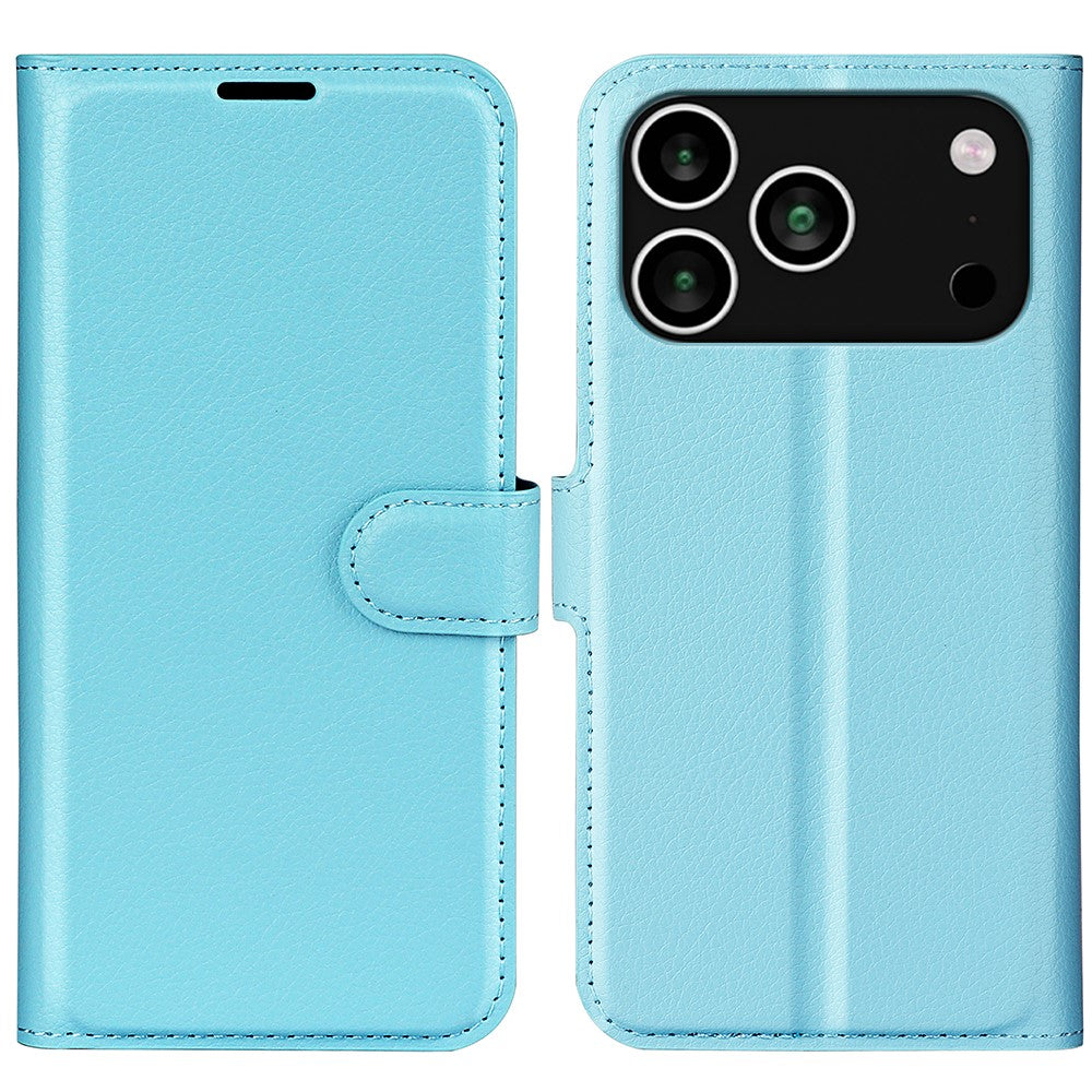 AMORUS For iPhone 18 Pro / 17 Pro Wallet Case Litchi Texture Shockproof Leather Flip Stand Phone Cover