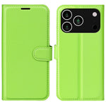 AMORUS For iPhone 18 Pro / 17 Pro Wallet Case Litchi Texture Shockproof Leather Flip Stand Phone Cover