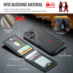 MAGKING K1 Series For iPhone 17 Magnetic Case PC + TPU + PU Phone Cover with Card Holder