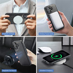 MAGKING K1 Series For iPhone 17 Magnetic Case PC + TPU + PU Phone Cover with Card Holder