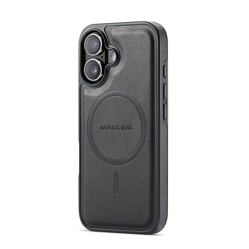 MAGKING K1 Series For iPhone 17 Magnetic Case PC + TPU + PU Phone Cover with Card Holder