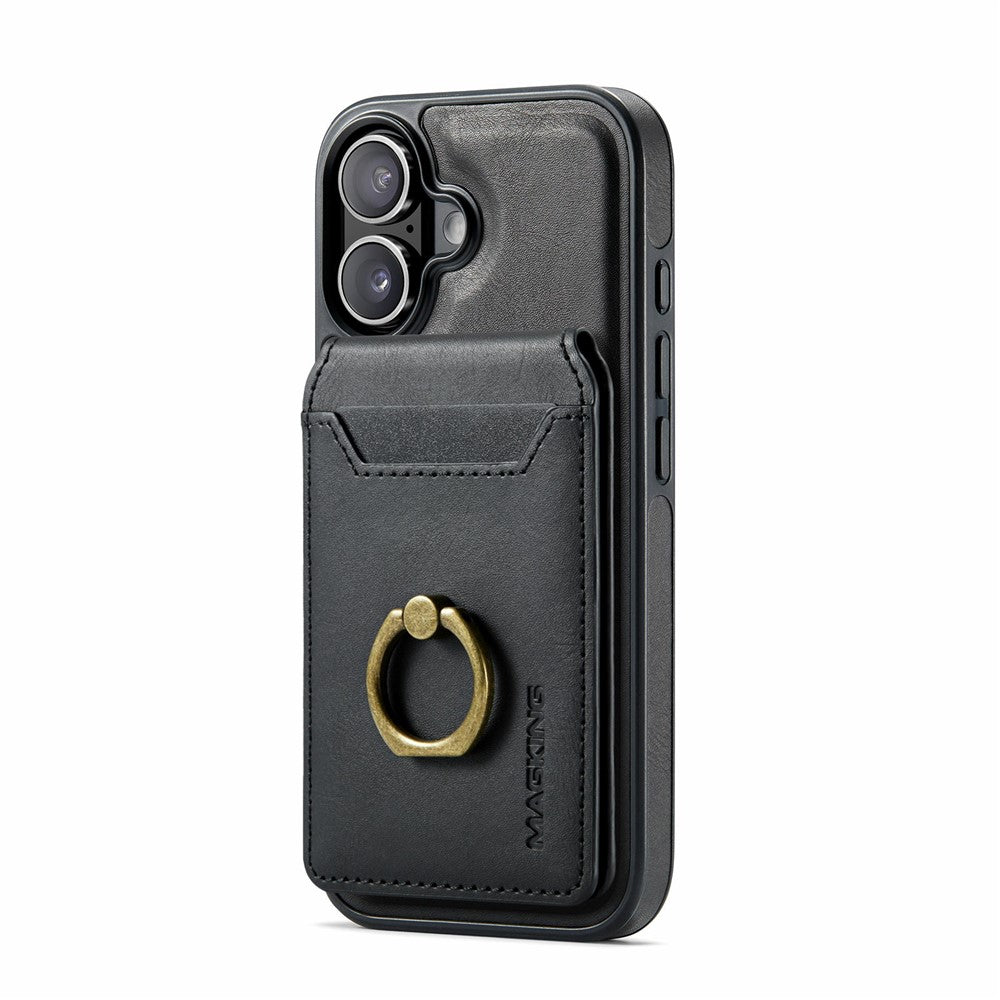 MAGKING K1 Series For iPhone 17 Magnetic Case PC + TPU + PU Phone Cover with Card Holder