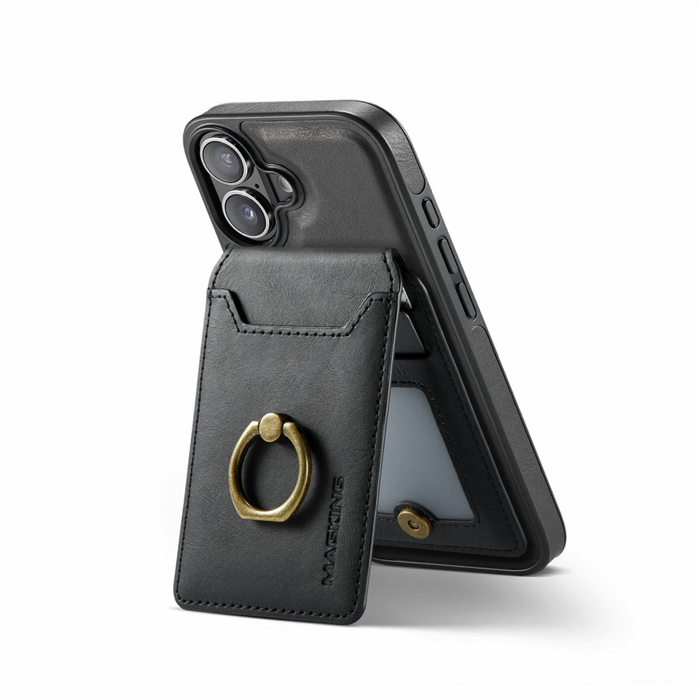 MAGKING K1 Series For iPhone 17 Magnetic Case PC + TPU + PU Phone Cover with Card Holder
