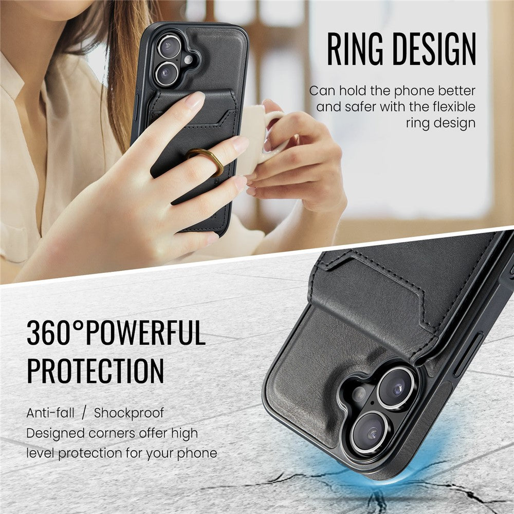 MAGKING K1 Series For iPhone 17 Magnetic Case PC + TPU + PU Phone Cover with Card Holder