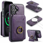 MAGKING K1 Series For iPhone 17 Magnetic Case PC + TPU + PU Phone Cover with Card Holder