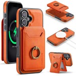 MAGKING K1 Series For iPhone 17 Magnetic Case PC + TPU + PU Phone Cover with Card Holder