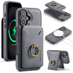 MAGKING K1 Series For iPhone 17 Magnetic Case PC + TPU + PU Phone Cover with Card Holder