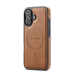 MAGKING K1 Series For iPhone 17 Magnetic Case PC + TPU + PU Leather Phone Cover