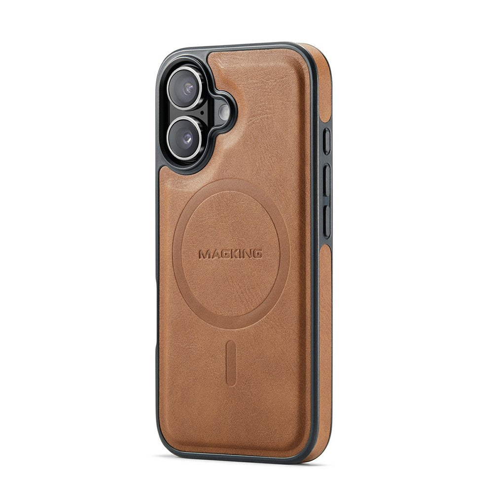 MAGKING K1 Series For iPhone 17 Magnetic Case PC + TPU + PU Leather Phone Cover