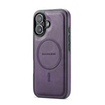 MAGKING K1 Series For iPhone 17 Magnetic Case PC + TPU + PU Leather Phone Cover