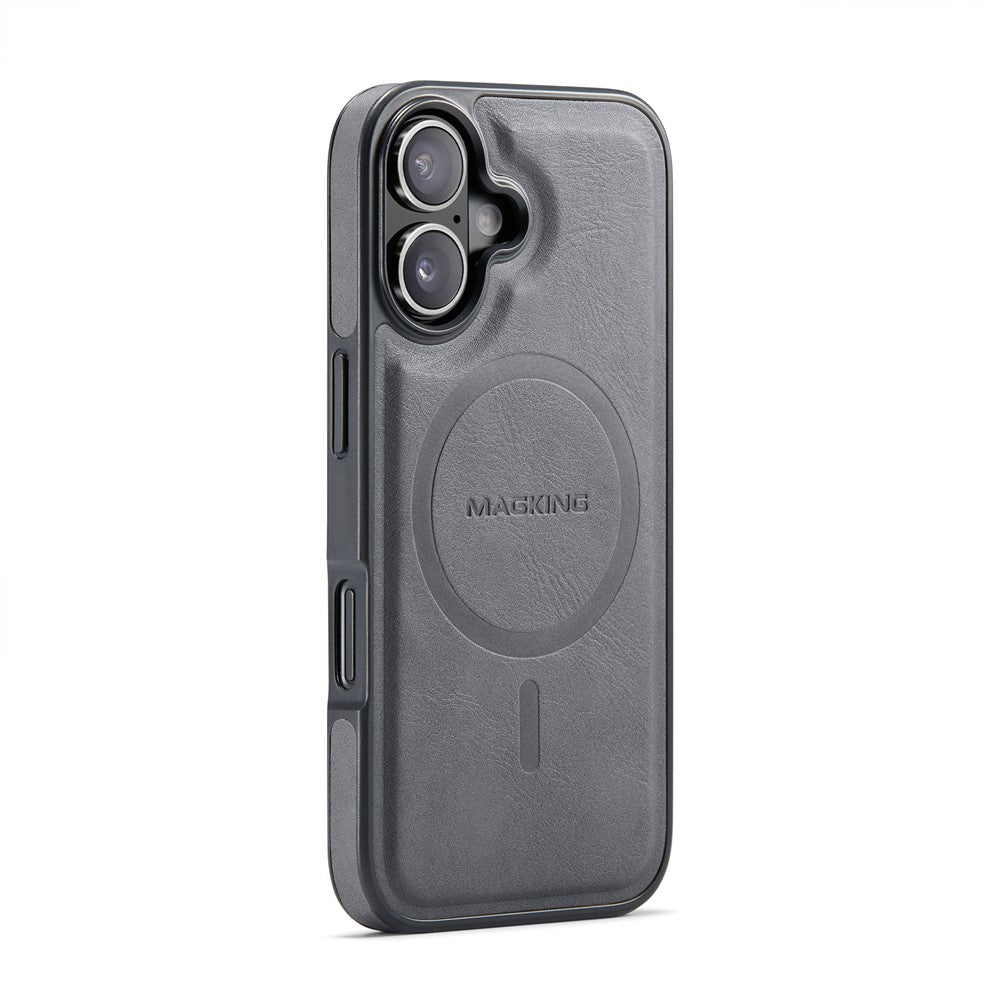 MAGKING K1 Series For iPhone 17 Magnetic Case PC + TPU + PU Leather Phone Cover
