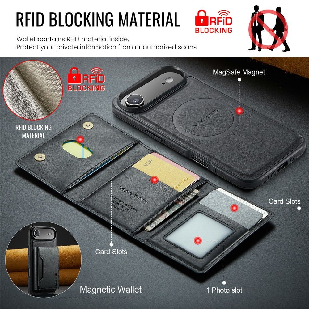 MAGKING K2 Series til iPhone Air Cover Kompatibel med MagSafe PC + TPU + PU Telefoncover