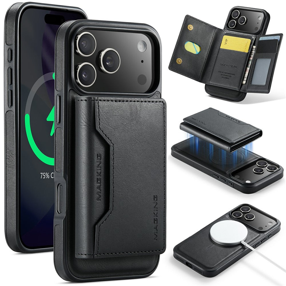 MAGKING K2 Series For iPhone 18 Pro / 17 Pro Case Compatible with MagSafe PC + TPU + PU Phone Cover