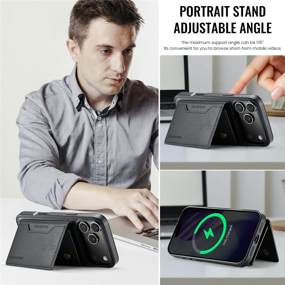 MAGKING K2 Series For iPhone 18 Pro / 17 Pro Case Compatible with MagSafe PC + TPU + PU Phone Cover