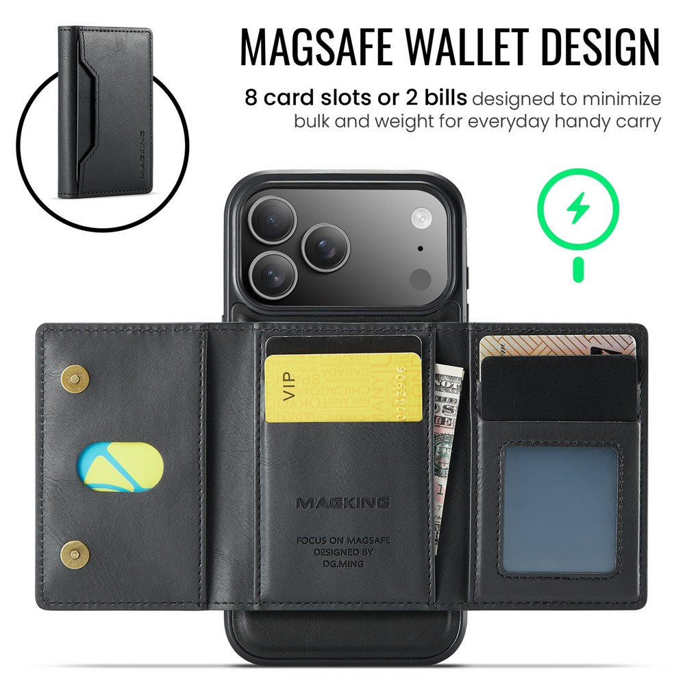 MAGKING K2 Series For iPhone 18 Pro / 17 Pro Case Compatible with MagSafe PC + TPU + PU Phone Cover