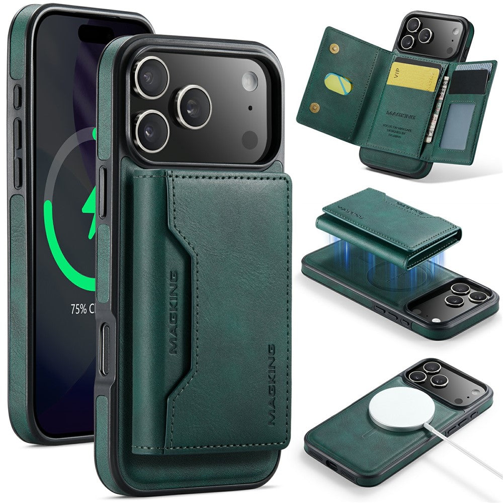 MAGKING K2 Series For iPhone 18 Pro / 17 Pro Case Compatible with MagSafe PC + TPU + PU Phone Cover