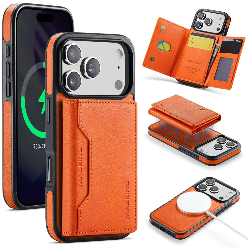 MAGKING K2 Series For iPhone 18 Pro / 17 Pro Case Compatible with MagSafe PC + TPU + PU Phone Cover