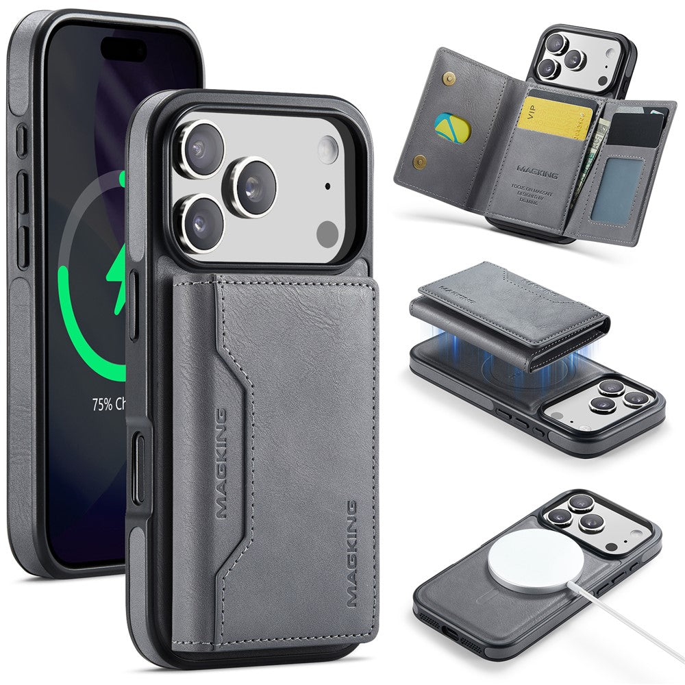 MAGKING K2 Series For iPhone 18 Pro / 17 Pro Case Compatible with MagSafe PC + TPU + PU Phone Cover