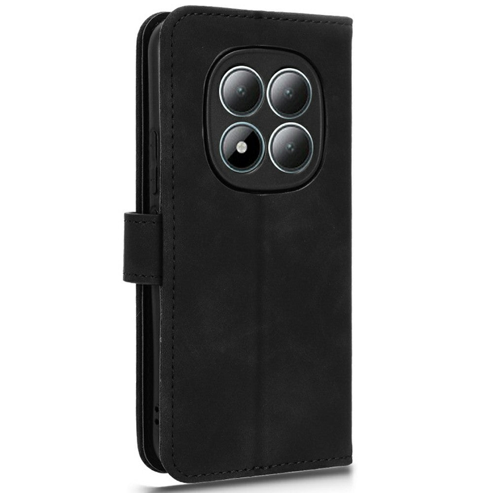Läderfodral för Xiaomi Redmi Note 15 Pro 5G (Global) med dragkedja, stötsäkert läder, vikbart läderfodral
