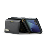 DG.MING M6 Series For Samsung Galaxy Z Flip7 5G Foldable Case PU + PC Phone Cover with Wallet  /  Shoulder Strap