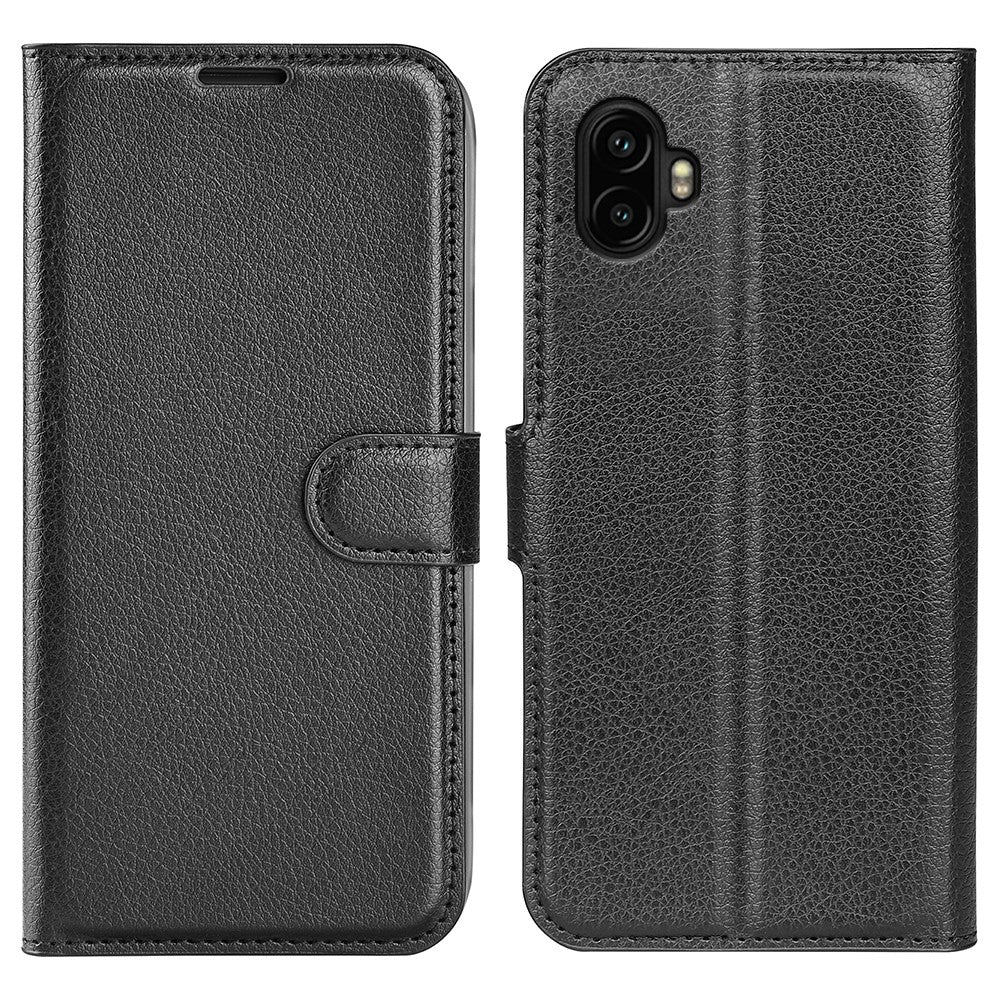 AMORUS Til Samsung Galaxy XCover7 Pro Wallet Etui Litchi Tekstur Stødsikkert Læder Flip Stand Telefon Cover