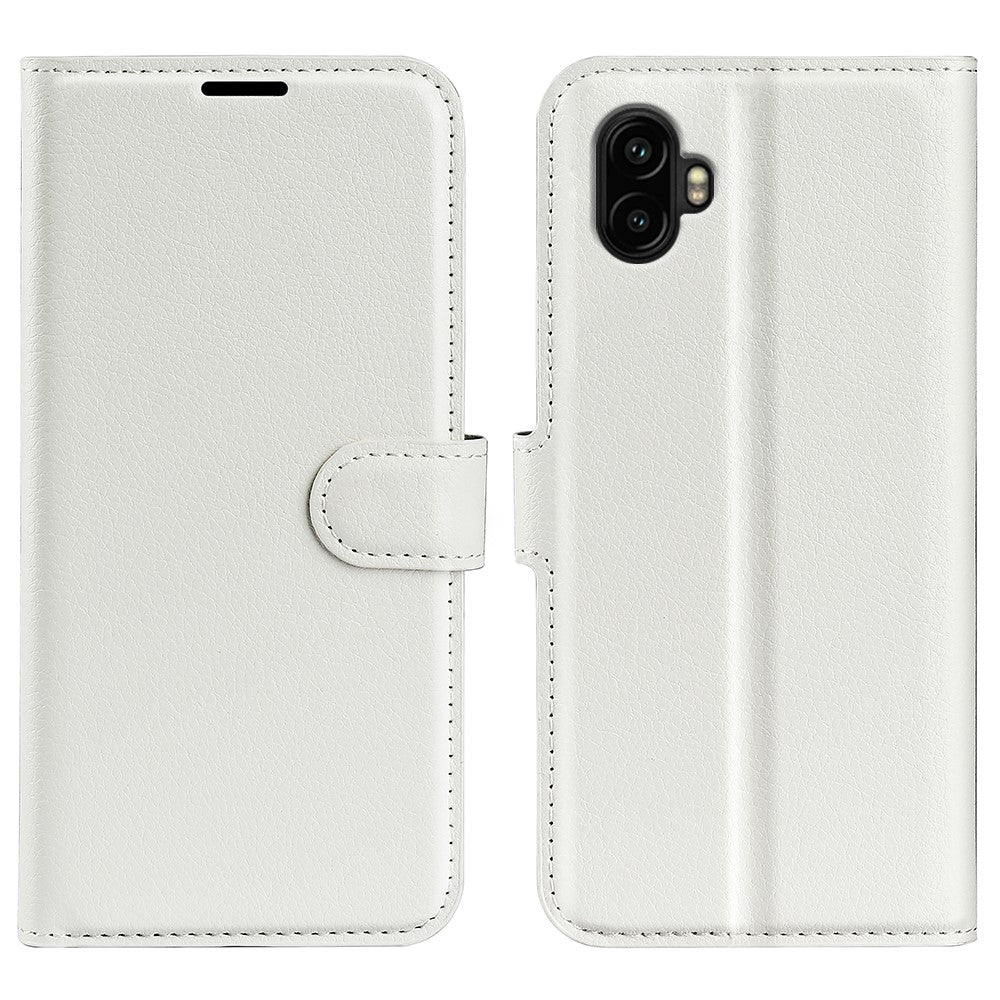 AMORUS Til Samsung Galaxy XCover7 Pro Wallet Etui Litchi Tekstur Stødsikkert Læder Flip Stand Telefon Cover