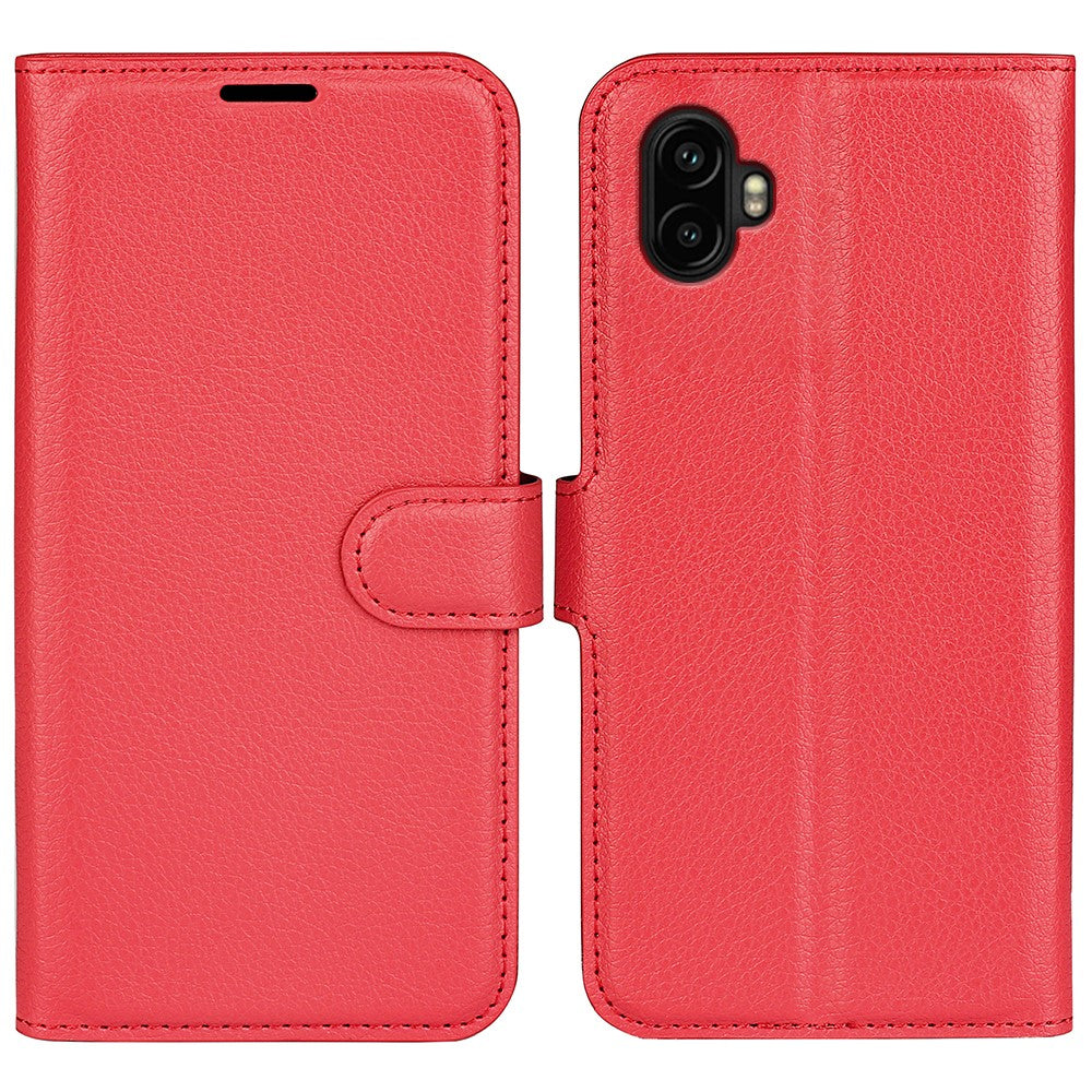 AMORUS Til Samsung Galaxy XCover7 Pro Wallet Etui Litchi Tekstur Stødsikkert Læder Flip Stand Telefon Cover