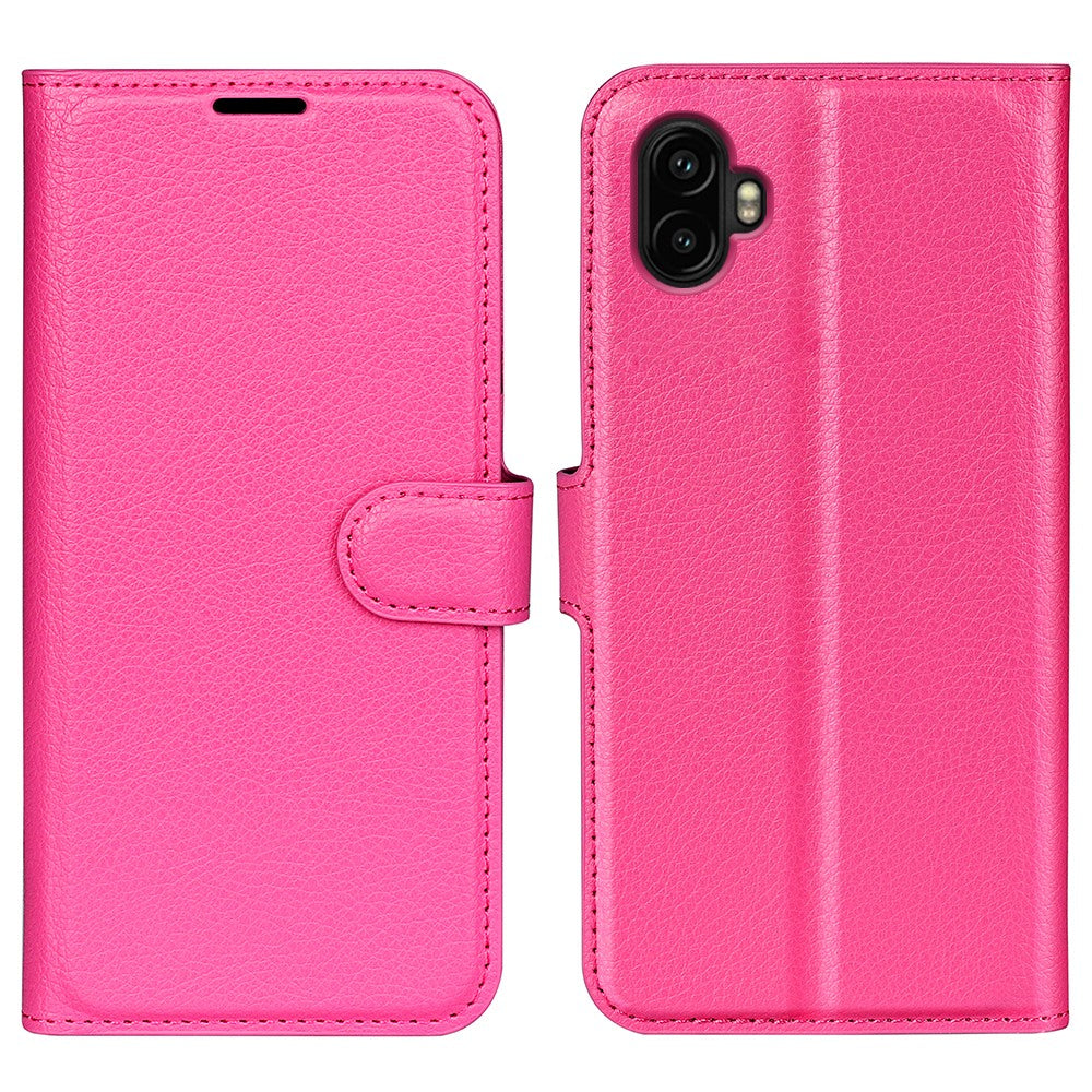 AMORUS Til Samsung Galaxy XCover7 Pro Wallet Etui Litchi Tekstur Stødsikkert Læder Flip Stand Telefon Cover