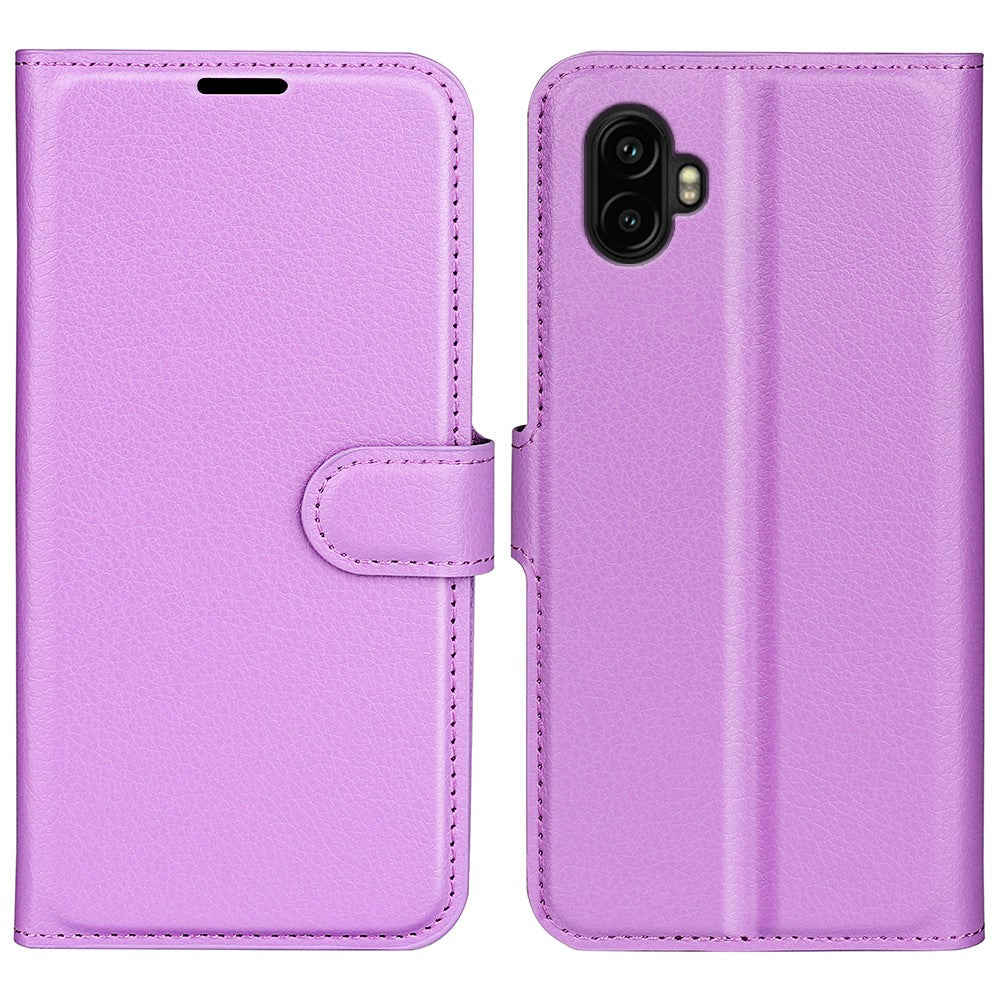 AMORUS Til Samsung Galaxy XCover7 Pro Wallet Etui Litchi Tekstur Stødsikkert Læder Flip Stand Telefon Cover