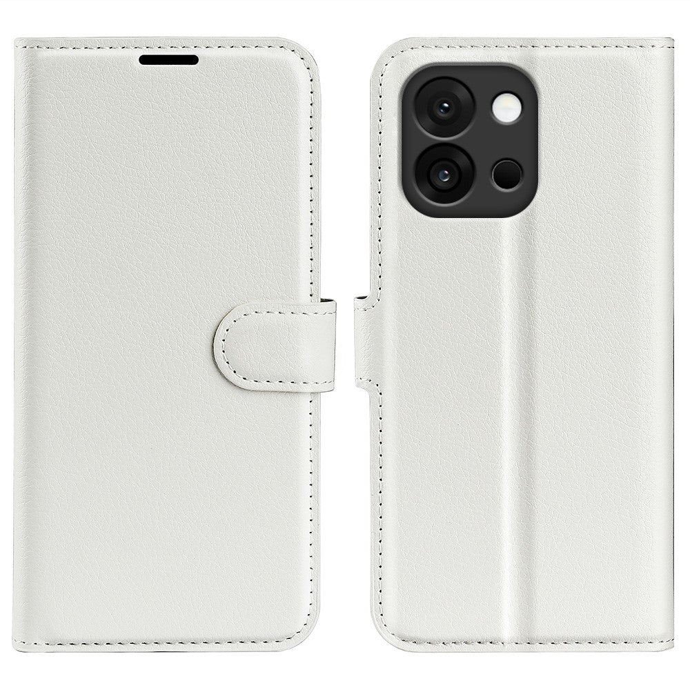 AMORUS För OnePlus 13T 5G Plånboksfodral Litchitextur Stötsäkert Läder Flipfodral med Stativ