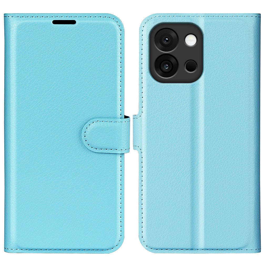 AMORUS För OnePlus 13T 5G Plånboksfodral Litchitextur Stötsäkert Läder Flipfodral med Stativ