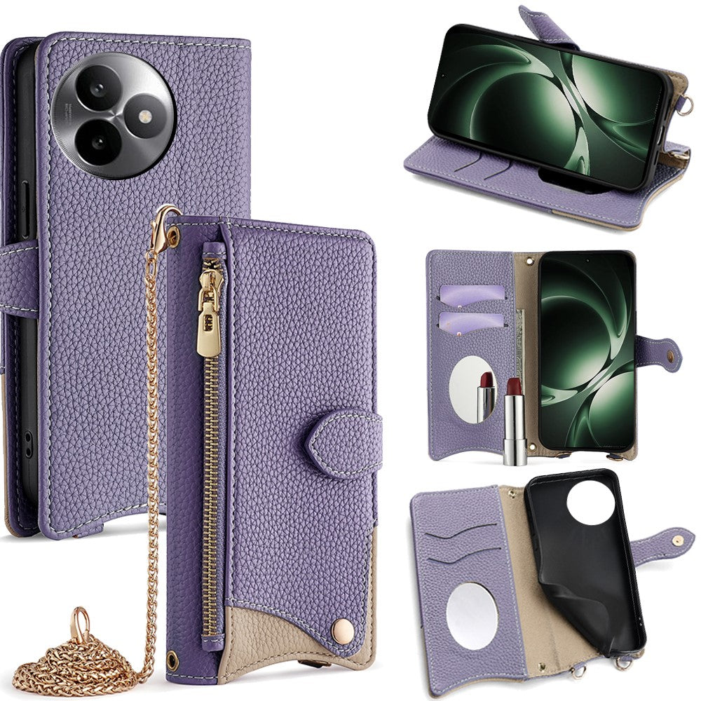 For Xiaomi Redmi K80 Ultra 5G Leather Case Wallet Stand Cover Irregular Tail Style with Chain Strap