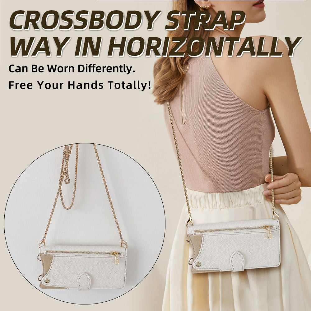 For Huawei Pura 80 Leather Case Wallet Stand Cover Irregular Tail Style with Chain Strap