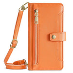 For Huawei Pura 80 Leather Case Zipper Pocket Wallet Phone Cover with 2 Straps