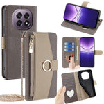 For Oppo F29 5G Case Mirror Wallet Leather Phone Cover with Chain Shoulder Strap
