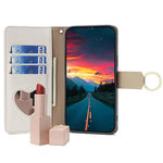 For Huawei Pura 80 Case Mirror Wallet Leather Phone Cover with Chain Shoulder Strap