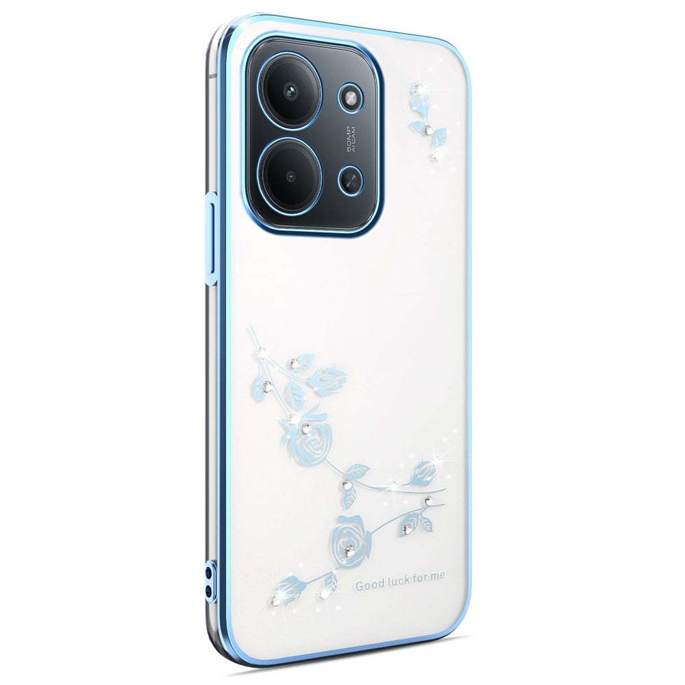 KADEM For Xiaomi Redmi 15C 4G (EU) (173mm) Case Flower Rhinestone Decor TPU Phone Cover