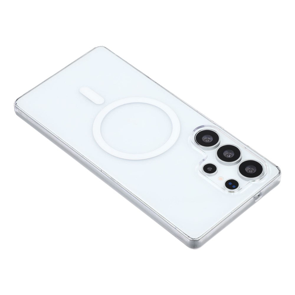For Samsung Galaxy S25 Ultra Crystal Clear Magnetic Case Hard PC Phone Cover