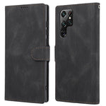For Samsung Galaxy S23 Ultra Full Protection Phone Case Foldable Stand Magnetic Closure Anti-drop Flip Wallet Cover with Strap