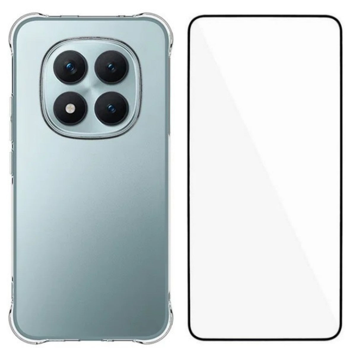 WANLONFENG För Xiaomi Poco M8 Pro 5G / Redmi Note 15 Pro+ 5G (Global) Skal WL-serien 2.0mm TPU mobilskal med Härdat Glasfilm