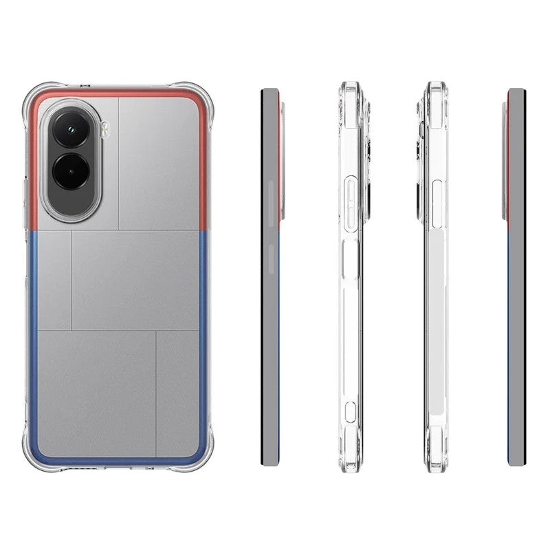 WANLONFENG For Xiaomi Poco M7 Plus 5G / M7 4G (169mm) TPU Case  WL2 Series 2.0mm Phone Cover with 2Pcs Tempered Glass Films