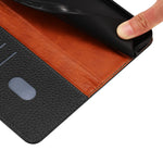 For Xiaomi 15T Pro Case Wallet Stand Litchi Texture Genuine Cow Leather Flip Phone Cover