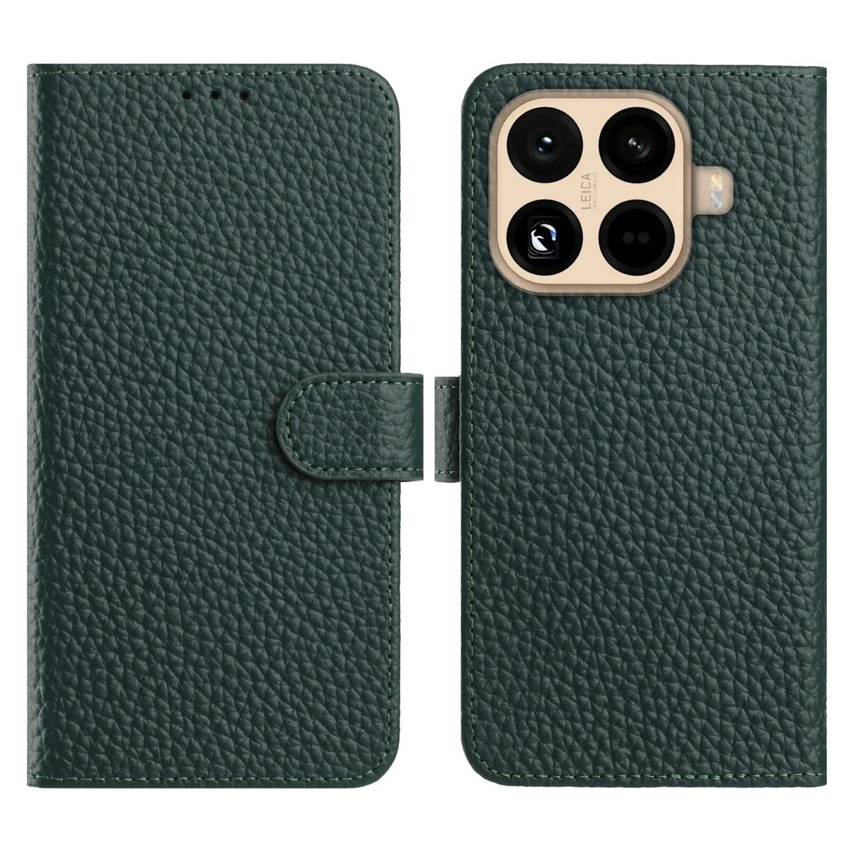 For Xiaomi 15T Pro Case Wallet Stand Litchi Texture Genuine Cow Leather Flip Phone Cover