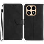 For Xiaomi 15T Case Skin Touch Lines Imprinted PU Leather Flip Phone Cover