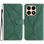 For Xiaomi 15T Case Skin Touch Lines Imprinted PU Leather Flip Phone Cover