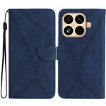 For Xiaomi 15T Pro Case Skin Touch Lines Imprinted PU Leather Flip Phone Cover