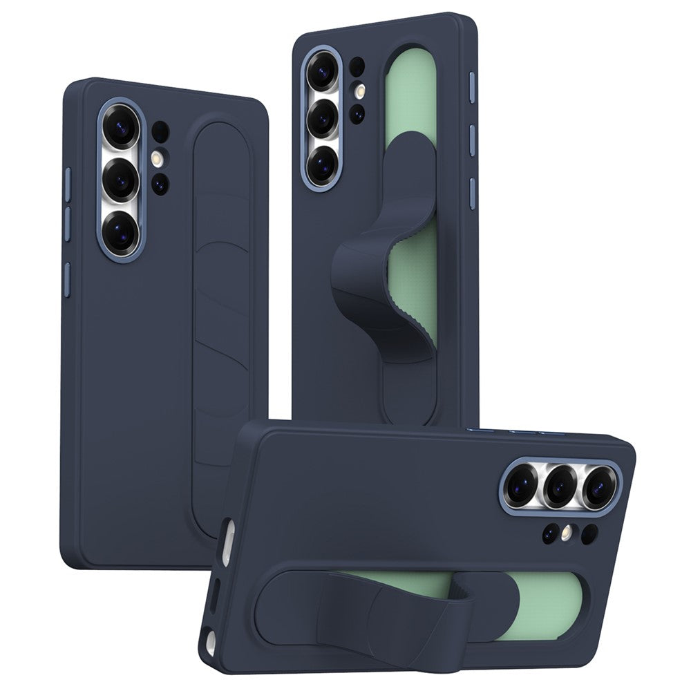 For Samsung Galaxy S23 Ultra Case Customizable Smart Key Control Wristband Kickstand PC + Silicone Phone Cover